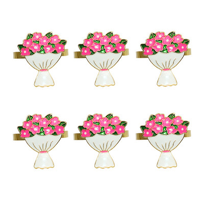 Dvianna 6Gb citronu salvešu gredzenu turētājs Pateicības dienai Ziemassvētku Kāzu vakariņām Svētku Lieldienu galda noformējums 2023 HWC100