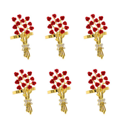 Dvianna 6Gb citronu salvešu gredzenu turētājs Pateicības dienai Ziemassvētku Kāzu vakariņām Svētku Lieldienu galda noformējums 2023 HWC100