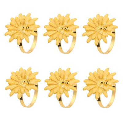 Dvianna 6Gb citronu salvešu gredzenu turētājs Pateicības dienai Ziemassvētku Kāzu vakariņām Svētku Lieldienu galda noformējums 2023 HWC100