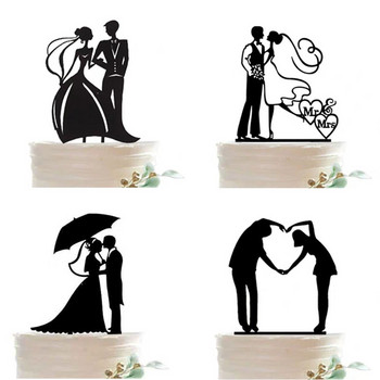 novios tarta boda Κέικ Σημαίες Love Heart Γαμήλια τούρτα Topper Νύφη Γαμπρός Γαμήλιο πάρτι Τούρτα ψησίματος Διακόσμηση τούρτας αρραβώνων