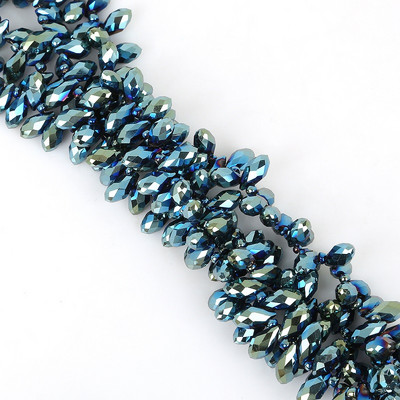 50gab 6x12mm 31 krāsas Ūdens pilienu kristāla horizontālas caurumu krelles, slīpētas brīvas starplikas krelles DIY apģērbu šūšanas piederumiem