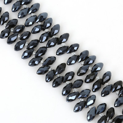 50gab 6x12mm 31 krāsas Ūdens pilienu kristāla horizontālas caurumu krelles, slīpētas brīvas starplikas krelles DIY apģērbu šūšanas piederumiem