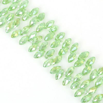 50gab 6x12mm 31 krāsas Ūdens pilienu kristāla horizontālas caurumu krelles, slīpētas brīvas starplikas krelles DIY apģērbu šūšanas piederumiem