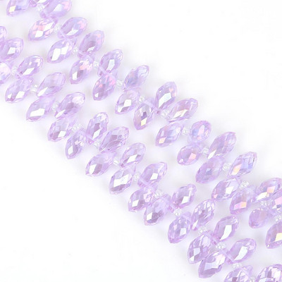 50gab 6x12mm 31 krāsas Ūdens pilienu kristāla horizontālas caurumu krelles, slīpētas brīvas starplikas krelles DIY apģērbu šūšanas piederumiem