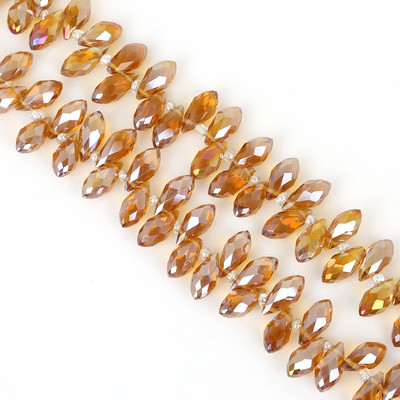 50gab 6x12mm 31 krāsas Ūdens pilienu kristāla horizontālas caurumu krelles, slīpētas brīvas starplikas krelles DIY apģērbu šūšanas piederumiem