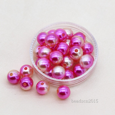 3/4/6/8/10/12 mm Rainbow Mermaid Okrugla ušivena imitacija nakita od bisera, ogrlica, narukvica, odstojnik, akrilne perle s rupom