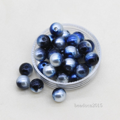 3/4/6/8/10/12 mm Rainbow Mermaid Okrugla ušivena imitacija nakita od bisera, ogrlica, narukvica, odstojnik, akrilne perle s rupom