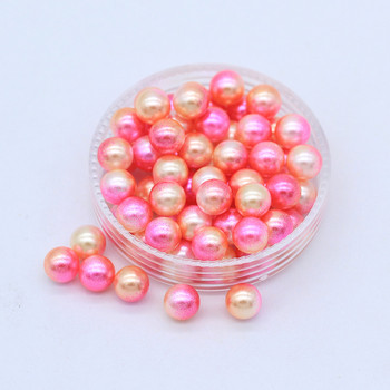 3-10 mm Rainbow Mermaid No Hole Round Acrylic Imitation pearl spacer loose beads За Направи си сам Scrapbook Декорации Изработка на бижута
