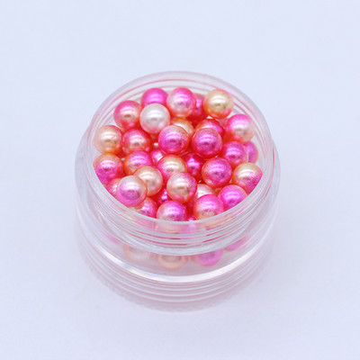 3-10 mm varavīksnes nāriņa bez cauruma, apaļa akrila imitācijas pērļu starplikas, vaļīgas krelles DIY albumam Dekorācijas juvelierizstrādājumu izgatavošana