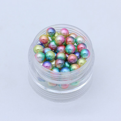 3-10 mm varavīksnes nāriņa bez cauruma, apaļa akrila imitācijas pērļu starplikas, vaļīgas krelles DIY albumam Dekorācijas juvelierizstrādājumu izgatavošana