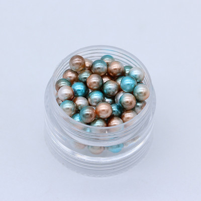 3-10 mm varavīksnes nāriņa bez cauruma, apaļa akrila imitācijas pērļu starplikas, vaļīgas krelles DIY albumam Dekorācijas juvelierizstrādājumu izgatavošana