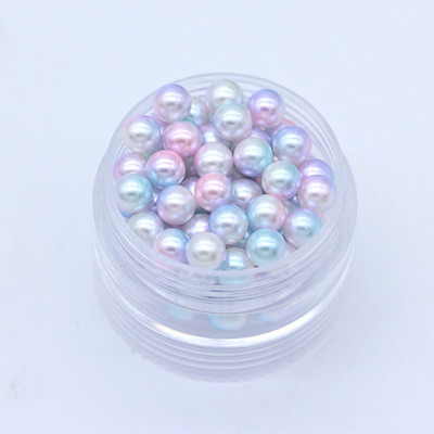 3-10 mm varavīksnes nāriņa bez cauruma, apaļa akrila imitācijas pērļu starplikas, vaļīgas krelles DIY albumam Dekorācijas juvelierizstrādājumu izgatavošana