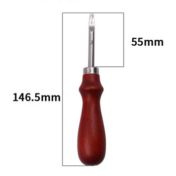 1 бр. 0,8/1,0/1,2/1,5 mm кожен ръб Beveler Skiving Beveling Knife Cuting Hand Craft Tool с дървена дръжка DIY Tools