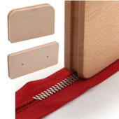 Užtrauktuko montavimo asistentas, odinis amatų įrankis Medinis „pasidaryk pats“ odinis amatas viršutinio užtrauktuko korekcijos šablono rankų darbo įrankis