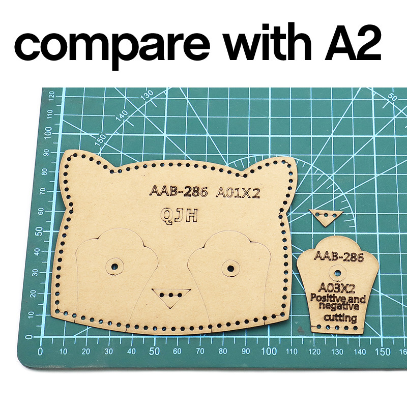 Jauns kaķa formas karšu turētājs monētu maciņš ādas rokdarbu personības modes raksts DIY kraftpapīra veidne