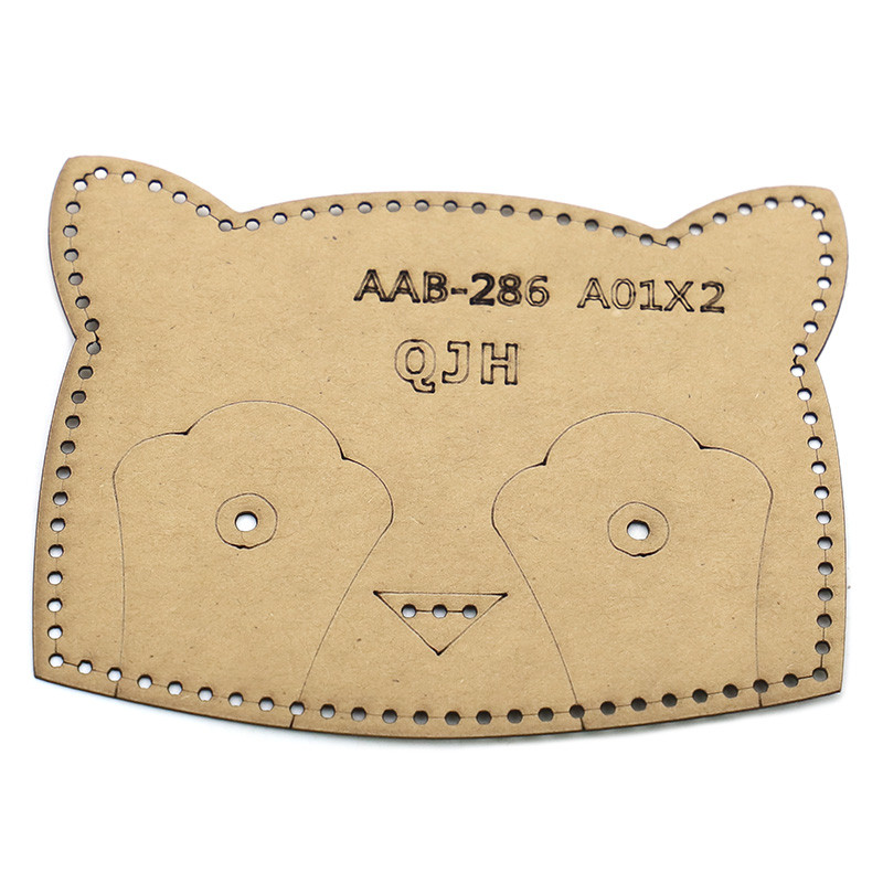 Jauns kaķa formas karšu turētājs monētu maciņš ādas rokdarbu personības modes raksts DIY kraftpapīra veidne