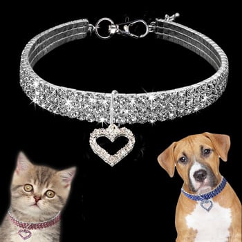 Κολάρα για σκύλους Bling Rhinestone Pet Crystal Diamond κολάρο για σκύλους Γάτες Λουριά Κολιέ Αξεσουάρ σκυλιών Προμήθειες για κατοικίδια