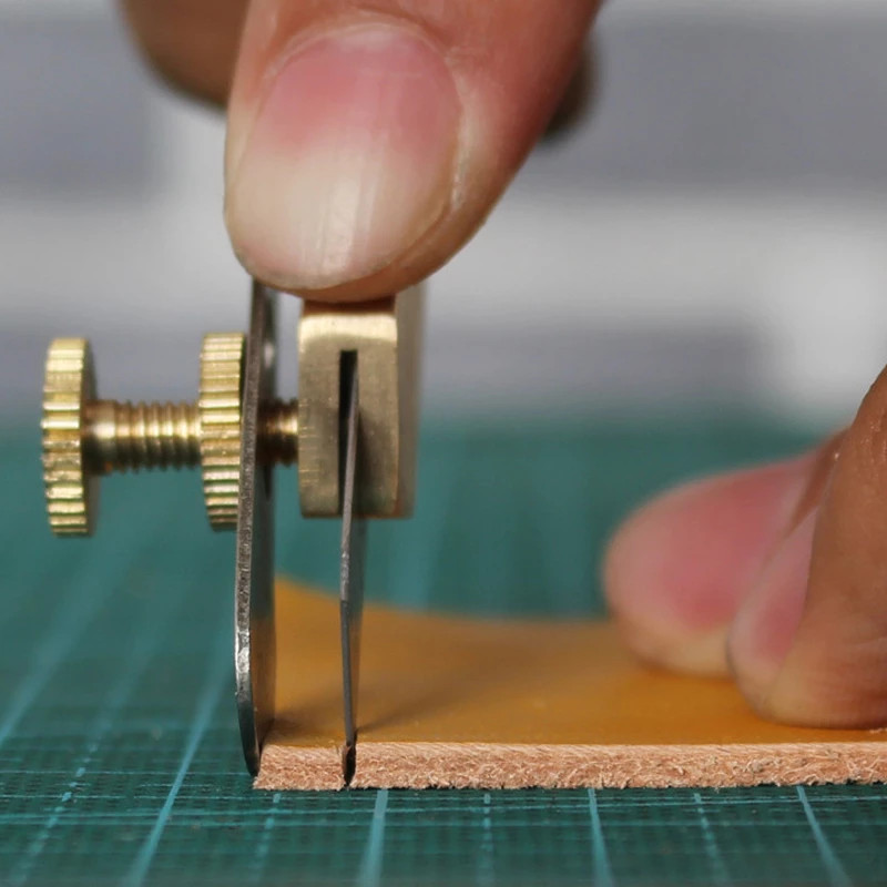 Ādas amatniecības instrumenti DIY griezuma nazis vara apgriešanas nazis ar asmeni ādas griešanas rīks savārstījums auduma sadalītājs