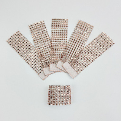 10Gb Plastmasas salvešu turētājs Rhinestone zelta sudraba krāsas salvešu gredzens kāzu bērnu dušai Ziemassvētku ballītes dekorēšanas piederumi