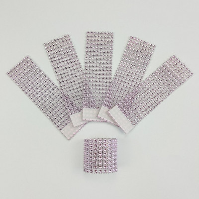 10Gb Plastmasas salvešu turētājs Rhinestone zelta sudraba krāsas salvešu gredzens kāzu bērnu dušai Ziemassvētku ballītes dekorēšanas piederumi