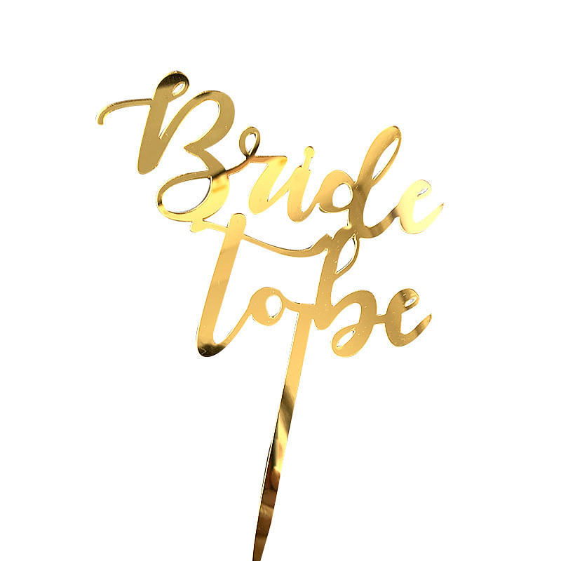 Kāzu CakeTopper Bride būs 3 krāsu akrila līgava brauc uz kāzām Akrila kūku pildītāji Kāzu tematiskās ballītes kūkas dekorēšana