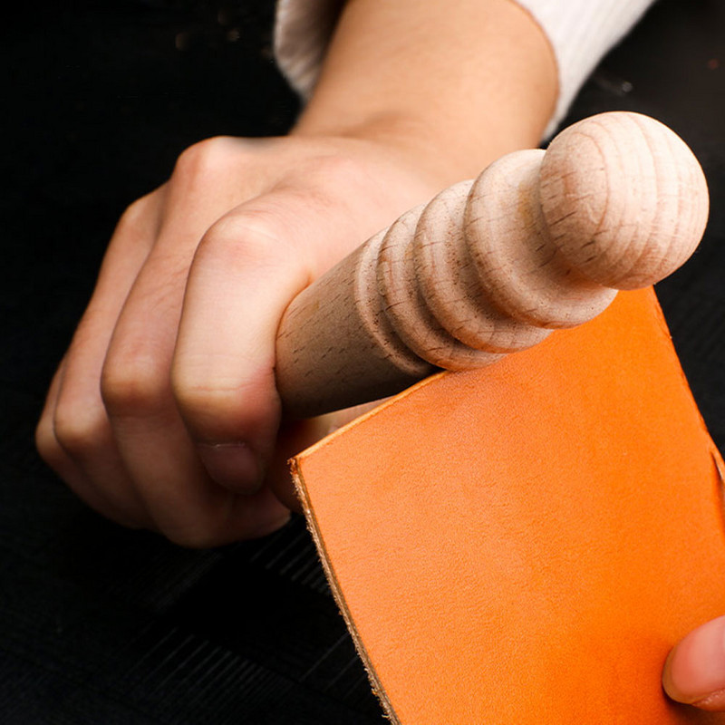 Ādas amatniecības darba rīks Amatniecības komplektsWood Ādas masīvkoka apaļa pulējama mala pulētas malas amatniecības instrumentiem