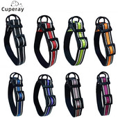 Mājdzīvnieka kakla siksna atstarojoša, liela vidēja maza suņa kaklasiksna, regulējama suņu kakla siksna ar dubultu D gredzenu un neoprēna oderi, mājdzīvnieku piederumi