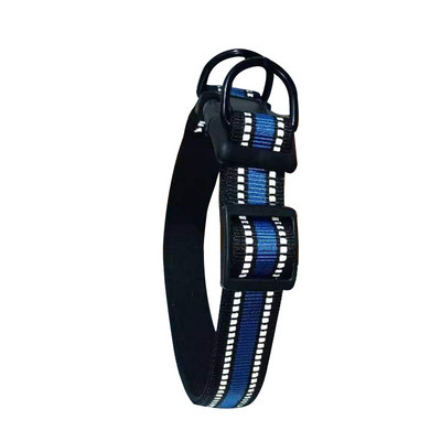 Mājdzīvnieka kakla siksna atstarojoša, liela vidēja maza suņa kaklasiksna, regulējama suņu kakla siksna ar dubultu D gredzenu un neoprēna oderi, mājdzīvnieku piederumi