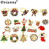 Jõulusalvrätisõrmuste komplekt 6-st salvrätirõngaste hoidikust jõuluõhtusöögiks Pulmadeks Jõulude tänupühadeks Kodu Köögilaud dets.