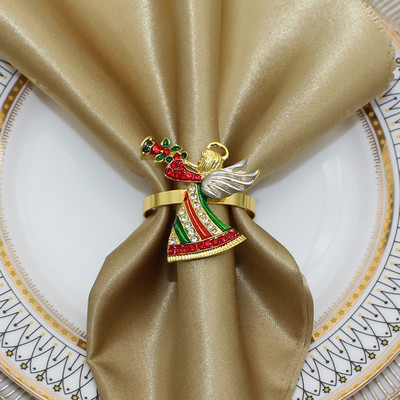 Jõulusalvrätisõrmuste komplekt 6-st salvrätirõngaste hoidikust jõuluõhtusöögiks Pulmadeks Jõulude tänupühadeks Kodu Köögilaud dets.