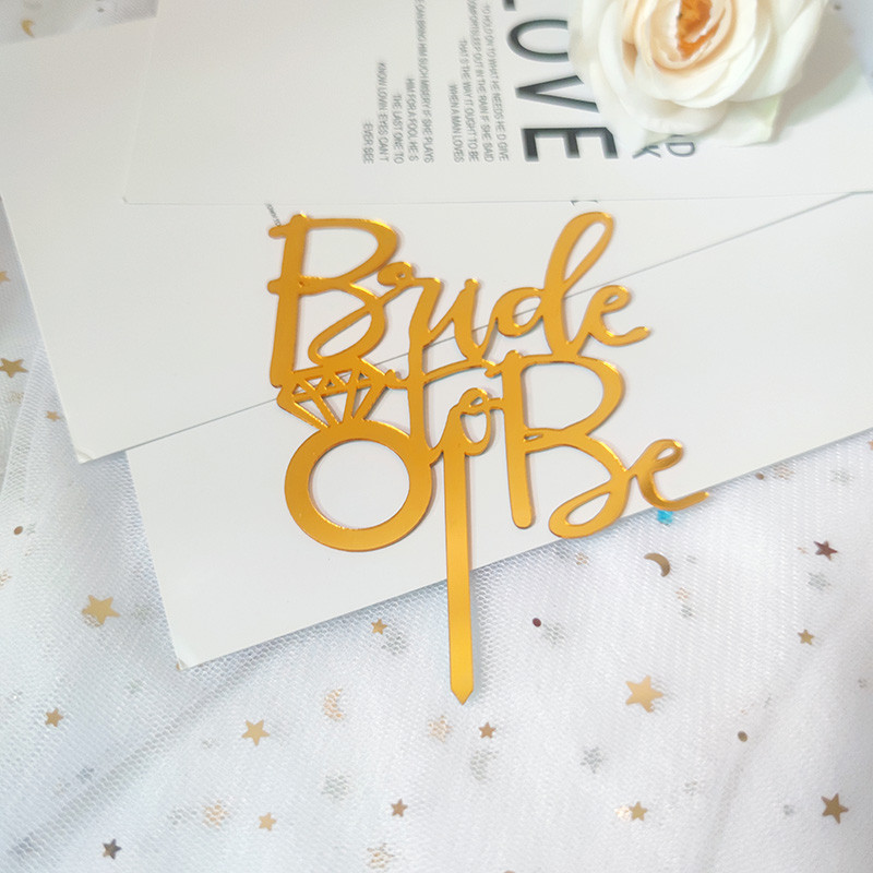 Kāzu akrila kūkas virsma Rozā zelta gredzens "Mr&Mrs" Dzimšanas dienas kūkas virsma Valentīndienas atzīšanās kūkas dekorēšanai