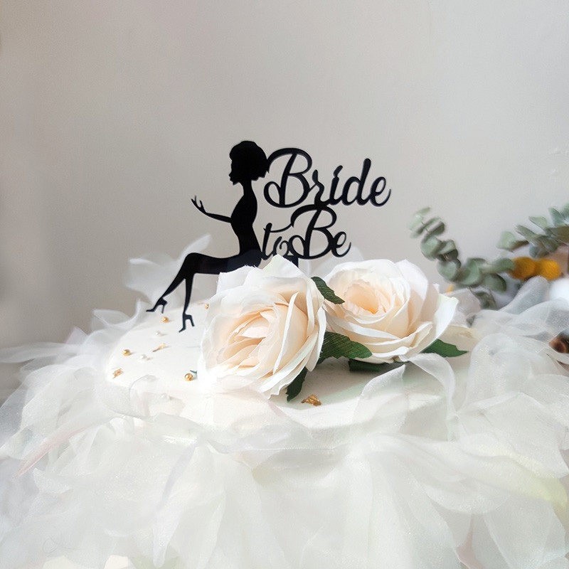 Kāzu akrila kūkas virsma Rozā zelta gredzens "Mr&Mrs" Dzimšanas dienas kūkas virsma Valentīndienas atzīšanās kūkas dekorēšanai