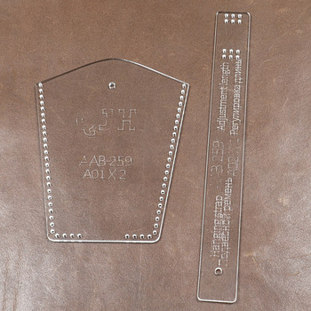 Δερμάτινη θήκη κλειδιού Ακρυλικό πρότυπο πρότυπο με τρύπες χειροποίητη τσάντα Kraft χάρτινο καλούπι DIY Craftwork Design Stencil