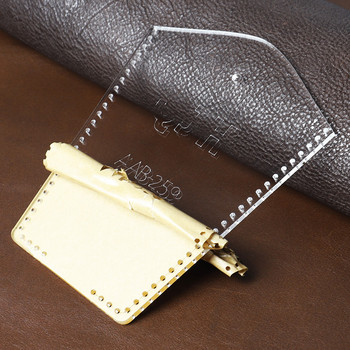 Кожен калъф за ключове Акрилен шаблон с шаблон с дупки Ръчно изработена чанта Форма от крафт хартия Направи си сам шаблон за дизайн на занаяти