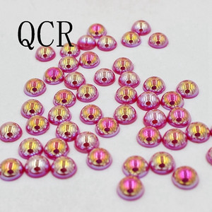 Ασημί γκρι Χρώμα Μέγεθος 8mm 100 τμχ/παρτίδα Craft ABS Flatback Μισόστρογγυλες Πέρλες Λεύκωμα Λεύκωμα Χάντρες για DIY αξεσουάρ κοσμημάτων