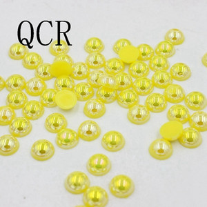 Ασημί γκρι Χρώμα Μέγεθος 8mm 100 τμχ/παρτίδα Craft ABS Flatback Μισόστρογγυλες Πέρλες Λεύκωμα Λεύκωμα Χάντρες για DIY αξεσουάρ κοσμημάτων