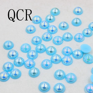 Ασημί γκρι Χρώμα Μέγεθος 8mm 100 τμχ/παρτίδα Craft ABS Flatback Μισόστρογγυλες Πέρλες Λεύκωμα Λεύκωμα Χάντρες για DIY αξεσουάρ κοσμημάτων