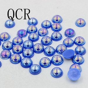 Ασημί γκρι Χρώμα Μέγεθος 8mm 100 τμχ/παρτίδα Craft ABS Flatback Μισόστρογγυλες Πέρλες Λεύκωμα Λεύκωμα Χάντρες για DIY αξεσουάρ κοσμημάτων