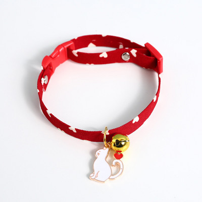 Kaķa kaklasiksna ar zvaniņu Starfish mājdzīvnieku kaklasiksnu persiku olu kaķiem kucēnu kakla siksna Mājdzīvnieku piederumi kaķēnam