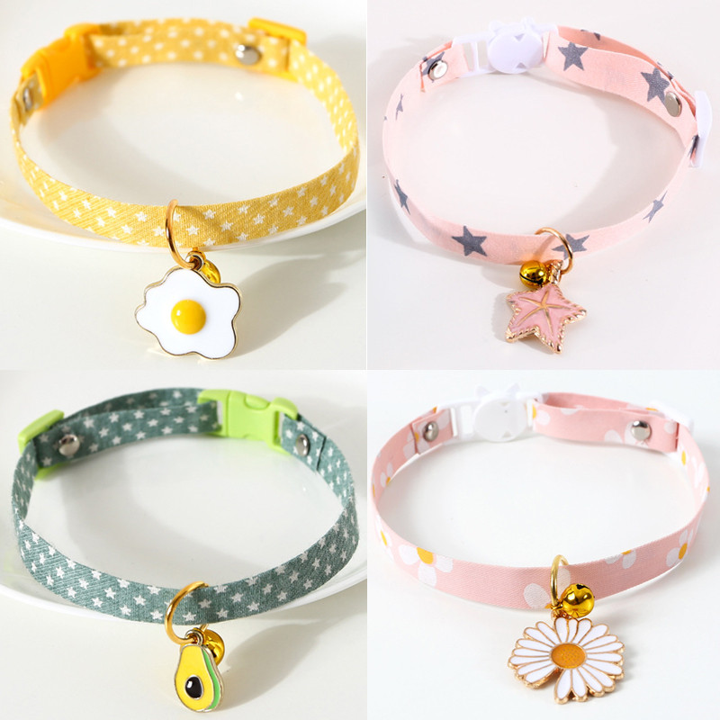 Kaķa kaklasiksna ar zvaniņu Starfish mājdzīvnieku kaklasiksnu persiku olu kaķiem kucēnu kakla siksna Mājdzīvnieku piederumi kaķēnam