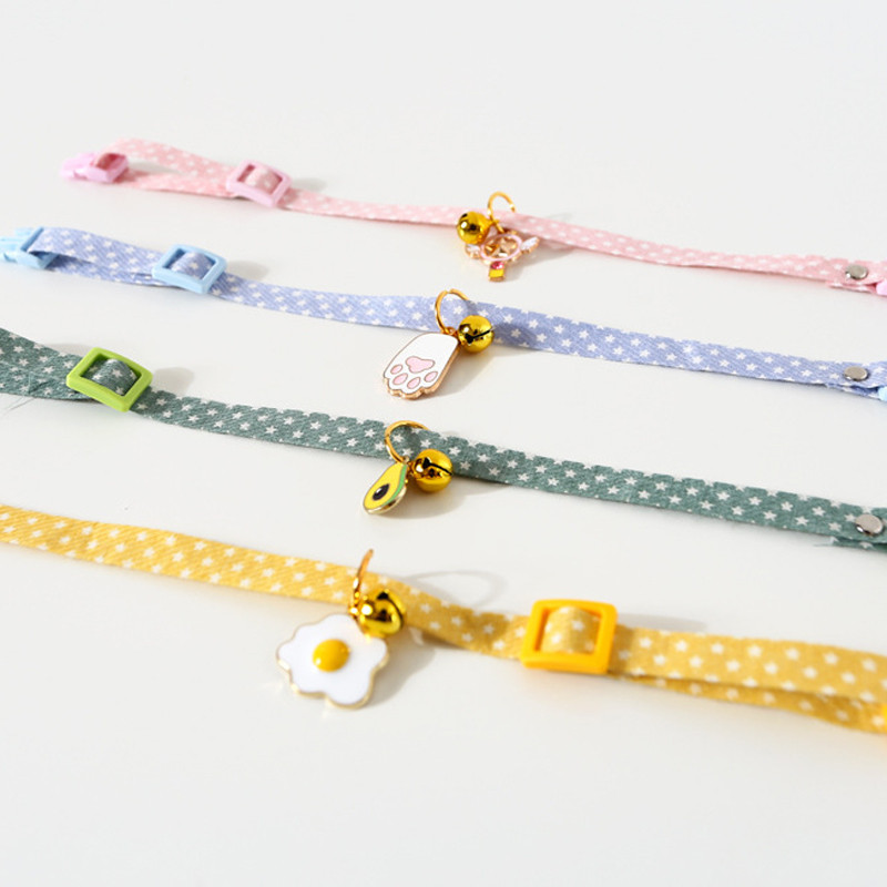 Kaķa kaklasiksna ar zvaniņu Starfish mājdzīvnieku kaklasiksnu persiku olu kaķiem kucēnu kakla siksna Mājdzīvnieku piederumi kaķēnam