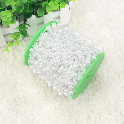 5M/lot zlatno/bijelo/srebrno uže za pecanje Umjetni biseri Perle Lanac Girlanda Cvijeće za vjenčanje Svadbeni buket Cvjetni ukras