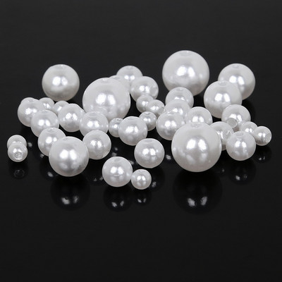 350gab 4mm-10mm jauktas krāsas ABS imitācijas apģērba krelles pērļu ABS brīvas apaļas krelles amatniecība modes rotaslietu izgatavošanai