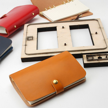 Японска форма за стоманено острие DIY Leather Craft A6 Notebook Die Cutting Knife Mold Wooden Die Leathercraft Tool Set