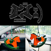 1 rinkinys mažas arklio pakabukas, odinis amatų akrilo rašto trafareto šablono įrankių rinkinys „pasidaryk pats“