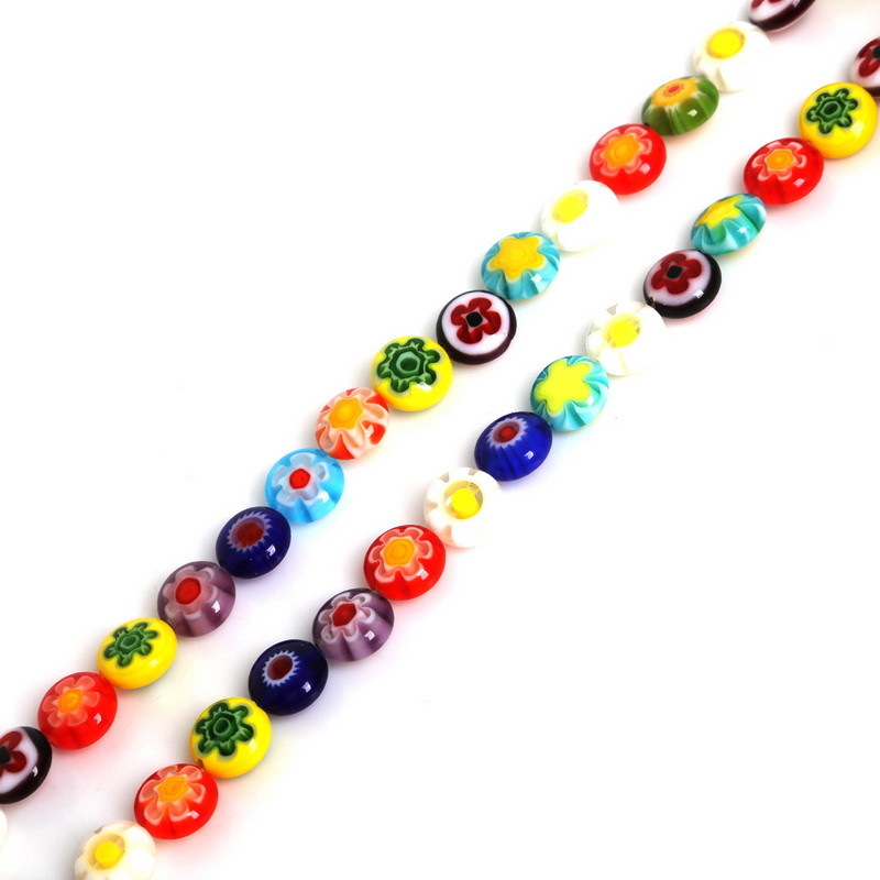 Karstā izpārdošana Celadon Millefiori lampas stikla pērlītes Diametrs 6MM 8MM 10MM Apertūra 1MM Kaklarotas Rokassprādzes Izgatavojiet rotaslietas