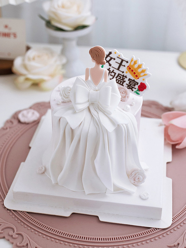 Jauna Mugura Mīksti Līmes Svārki Dāma Daudz laimes Mātes Dienas Tortes Meitenes Dzimšanas Dienas Kūkas Dekorācijas Ballīšu Izejmateriāli Kūkas dekorēšanas rīki