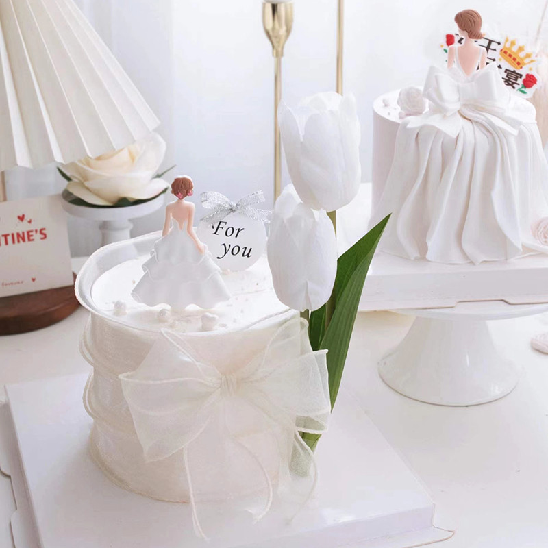 Jauna Mugura Mīksti Līmes Svārki Dāma Daudz laimes Mātes Dienas Tortes Meitenes Dzimšanas Dienas Kūkas Dekorācijas Ballīšu Izejmateriāli Kūkas dekorēšanas rīki