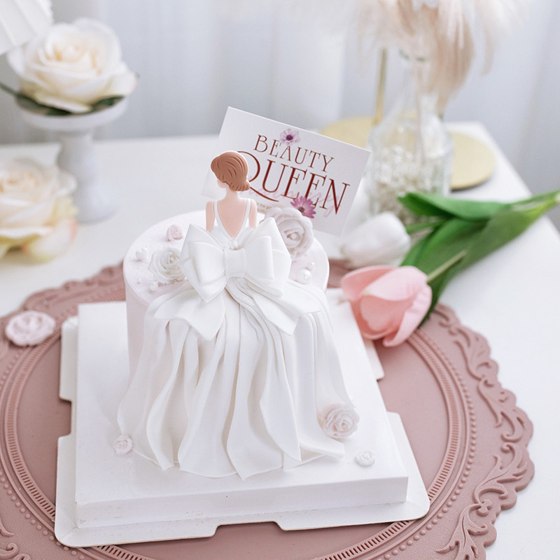 Jauna Mugura Mīksti Līmes Svārki Dāma Daudz laimes Mātes Dienas Tortes Meitenes Dzimšanas Dienas Kūkas Dekorācijas Ballīšu Izejmateriāli Kūkas dekorēšanas rīki