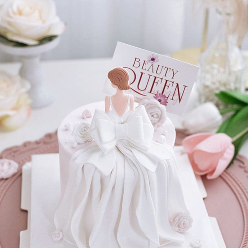 Jauna Mugura Mīksti Līmes Svārki Dāma Daudz laimes Mātes Dienas Tortes Meitenes Dzimšanas Dienas Kūkas Dekorācijas Ballīšu Izejmateriāli Kūkas dekorēšanas rīki